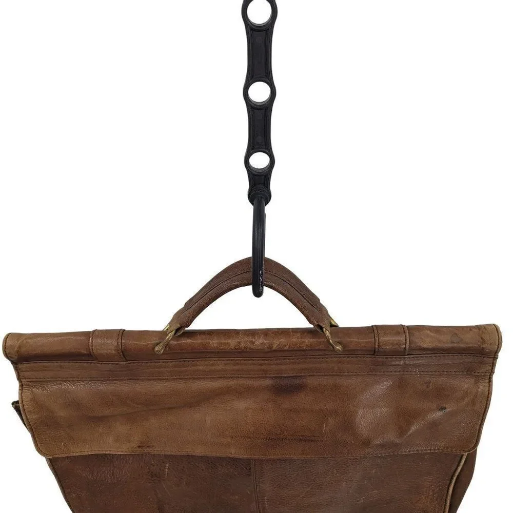 Vintage 80's Wilsons Leather Briefcase Leather Adventure Core Indian Jones Brown